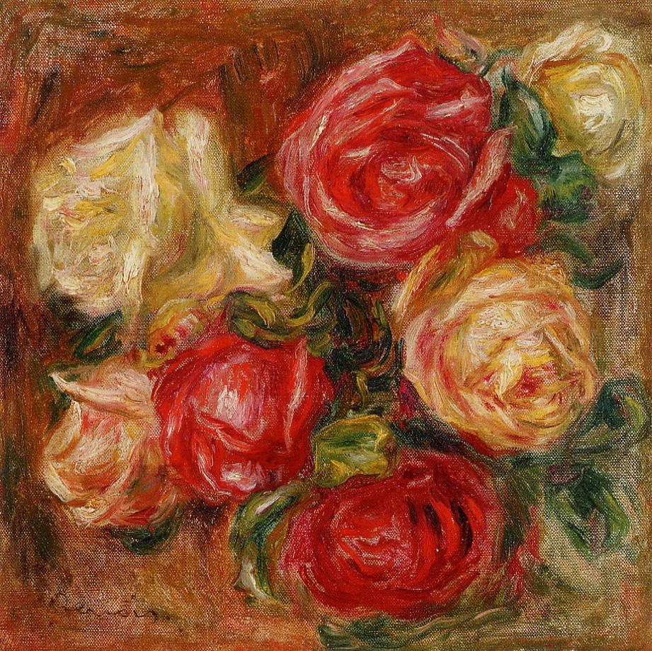 Bouquet of Flowers by Renoir - Pierre-Auguste Renoir painting on canvas